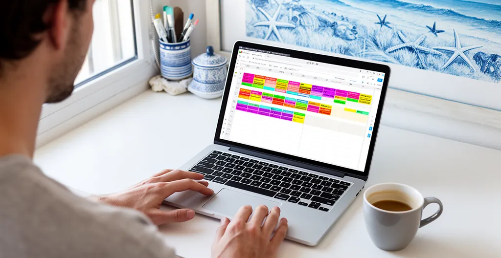 Planning de réservation location saisonnière avec périodes de haute saison